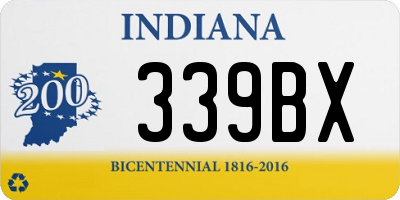 IN license plate 339BX