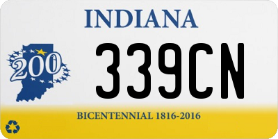 IN license plate 339CN