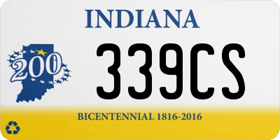 IN license plate 339CS