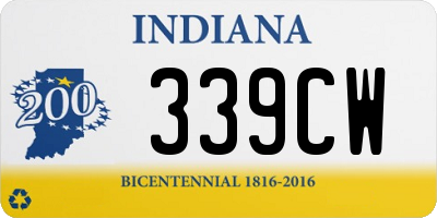 IN license plate 339CW