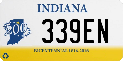 IN license plate 339EN