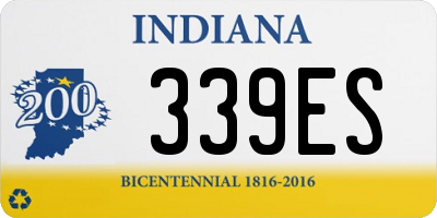 IN license plate 339ES