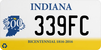 IN license plate 339FC