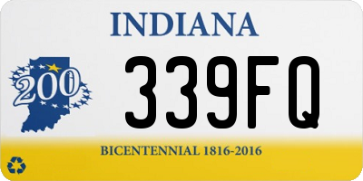 IN license plate 339FQ