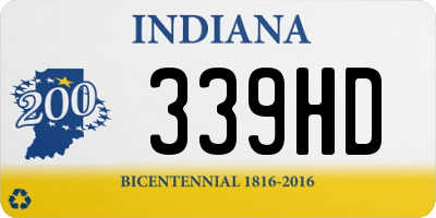 IN license plate 339HD