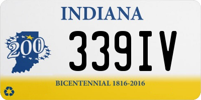 IN license plate 339IV