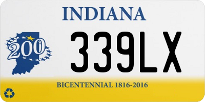 IN license plate 339LX