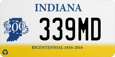 IN license plate 339MD