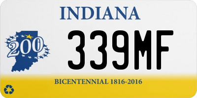 IN license plate 339MF