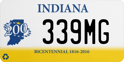 IN license plate 339MG