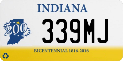 IN license plate 339MJ