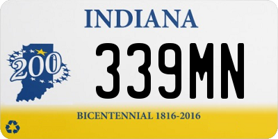 IN license plate 339MN