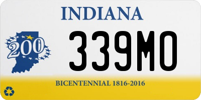 IN license plate 339MO