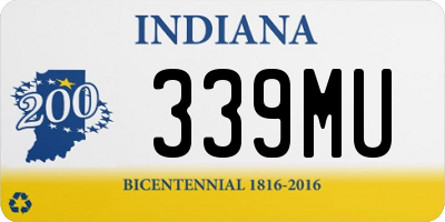 IN license plate 339MU