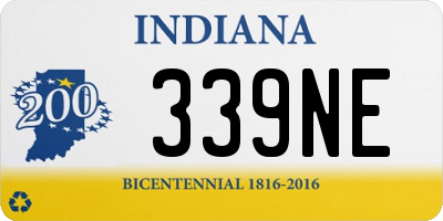 IN license plate 339NE