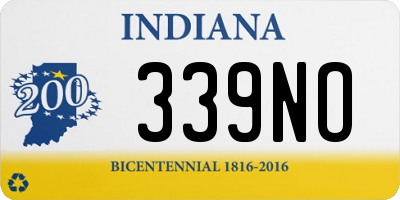 IN license plate 339NO
