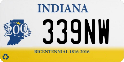 IN license plate 339NW