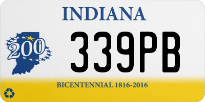 IN license plate 339PB