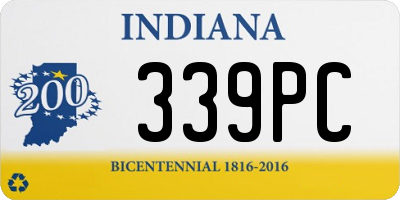 IN license plate 339PC