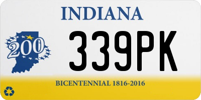 IN license plate 339PK