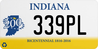 IN license plate 339PL