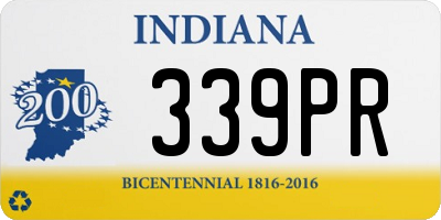 IN license plate 339PR