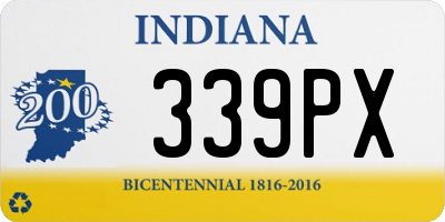 IN license plate 339PX