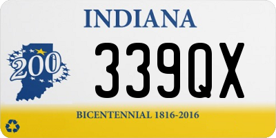 IN license plate 339QX