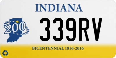IN license plate 339RV