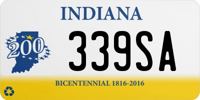 IN license plate 339SA