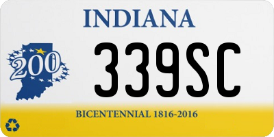 IN license plate 339SC