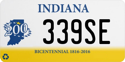 IN license plate 339SE