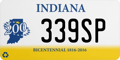 IN license plate 339SP