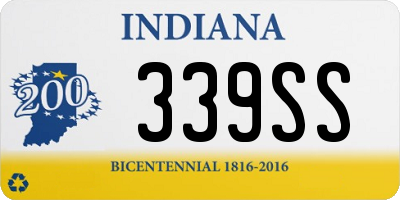 IN license plate 339SS