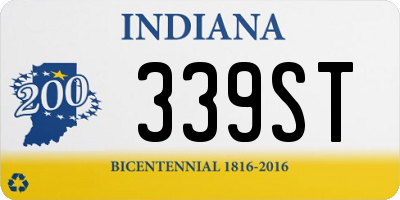 IN license plate 339ST