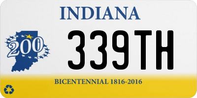 IN license plate 339TH