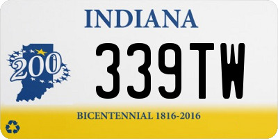 IN license plate 339TW