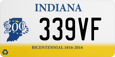 IN license plate 339VF