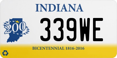 IN license plate 339WE