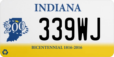 IN license plate 339WJ