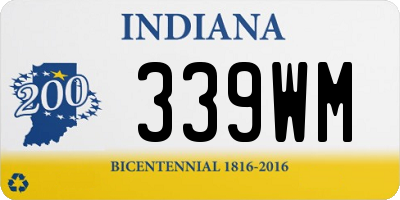 IN license plate 339WM
