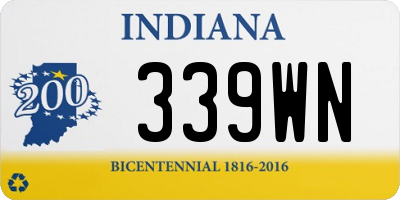 IN license plate 339WN