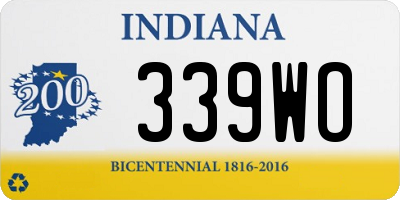 IN license plate 339WO