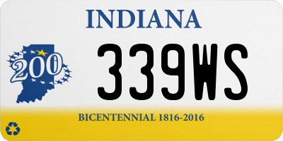 IN license plate 339WS