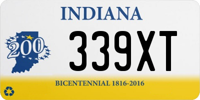 IN license plate 339XT