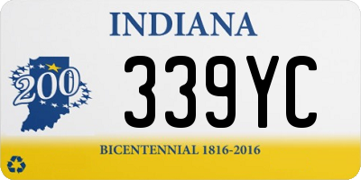 IN license plate 339YC