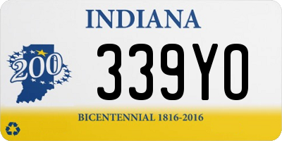 IN license plate 339YO