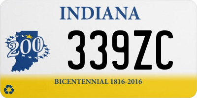 IN license plate 339ZC