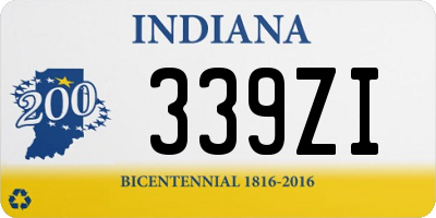 IN license plate 339ZI