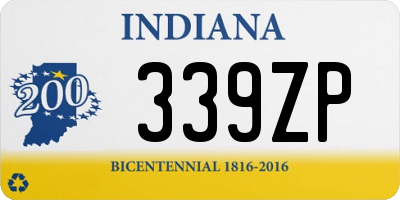 IN license plate 339ZP